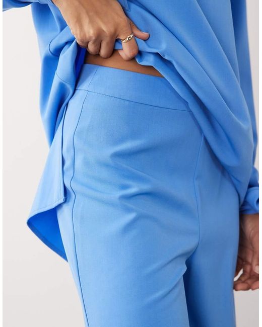 Iyal Blue Slim Leg Trousers Co-ord