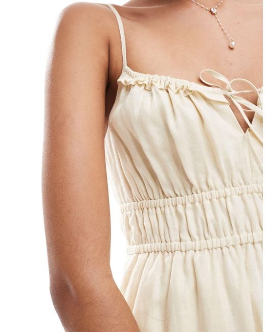 Forever New Natural Ruched Bust Midi Dress