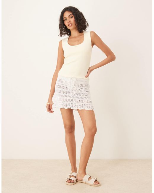 Gina Tricot White – baumwoll-trägertop