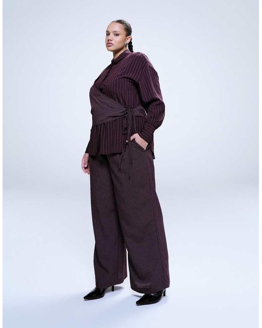 ASOS Purple Asos Design Curve Mensy Pants