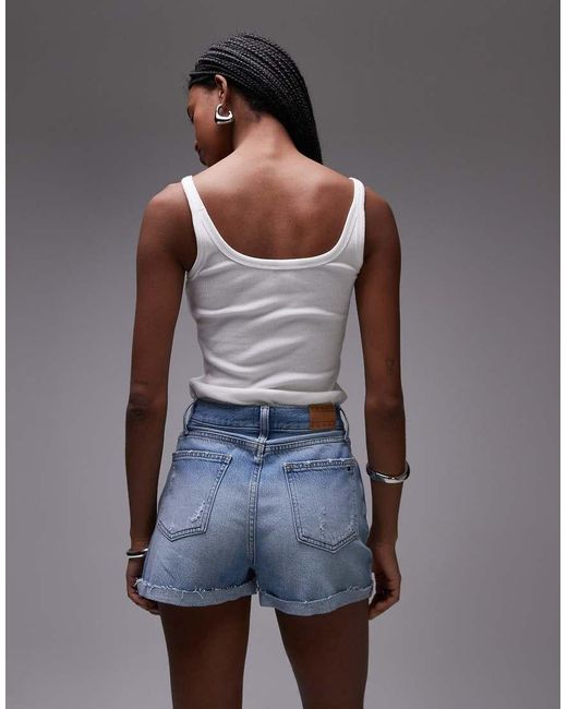 Pantaloncini Di Jeans Hot Pants Chiaro di Tommy Hilfiger in Gray