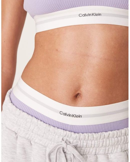 Calvin Klein White Modal Rib Boyshort