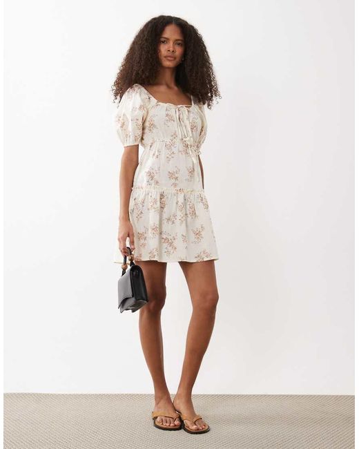Wednesday's Girl White Wednesdays Gil Mini Tea Dress