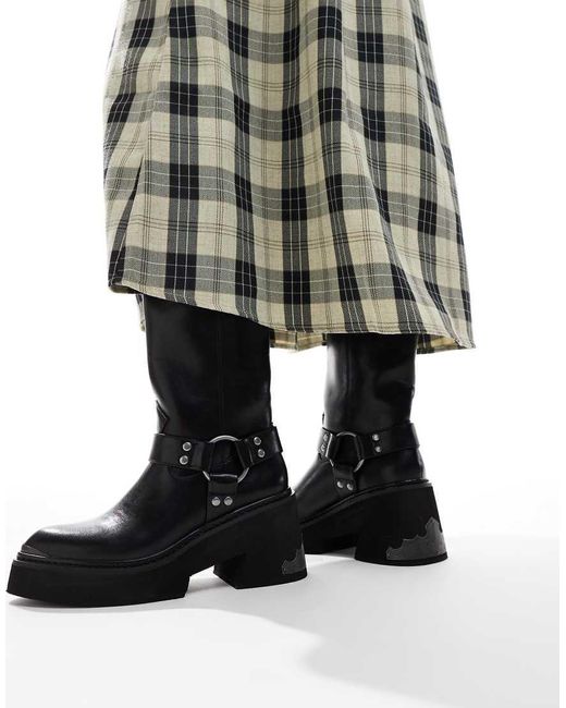 Buffalo Black Biker Boot