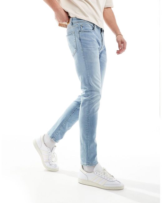 Leon - jean slim - clair SELECTED pour homme en coloris Blue
