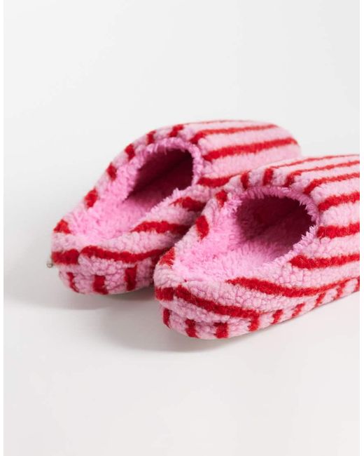 Loungeable Pink Borg Slippers