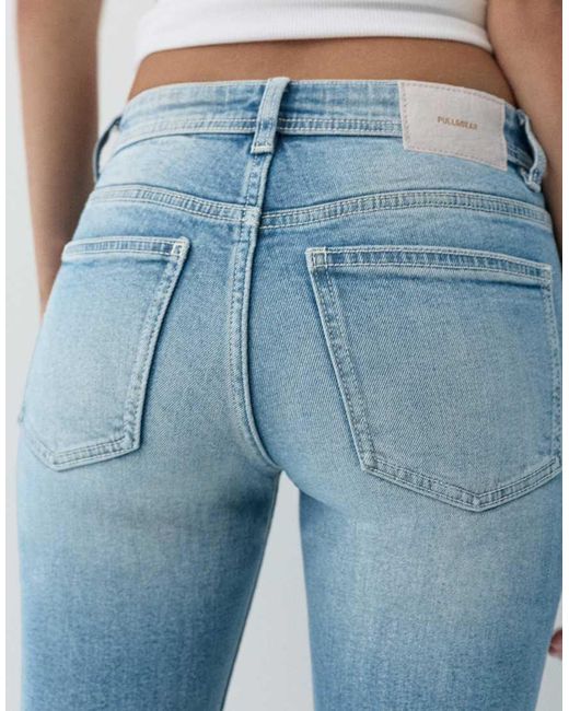 Pull&Bear Blue Low-rise Boot-cut Jeans