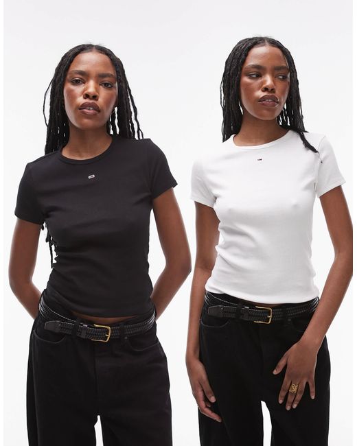 Tommy Hilfiger Black – 2er-pack basic-t-shirts
