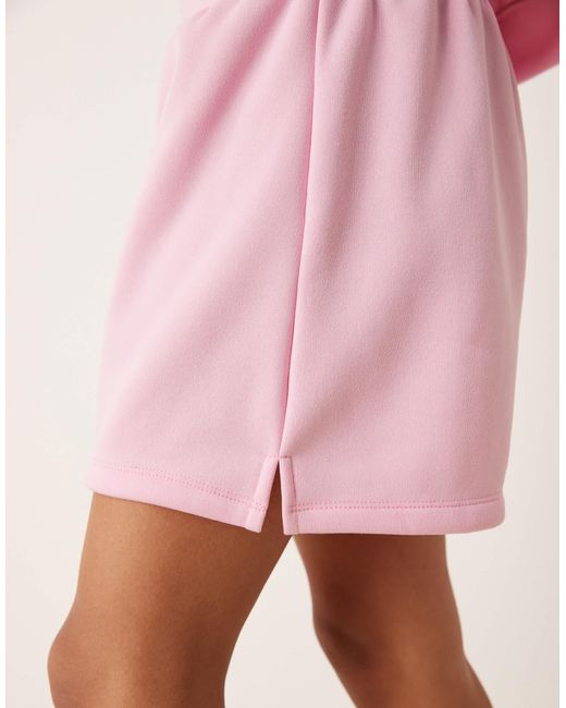 Short d'ensemble en molleton ASOS en coloris Pink