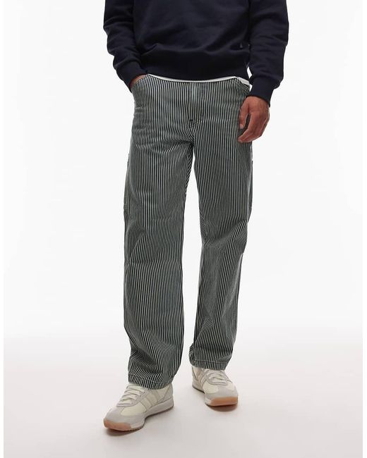 Levi's Red Workwear Capsule 568 Loose Straight Railroad Stripe Carpenter Jeans