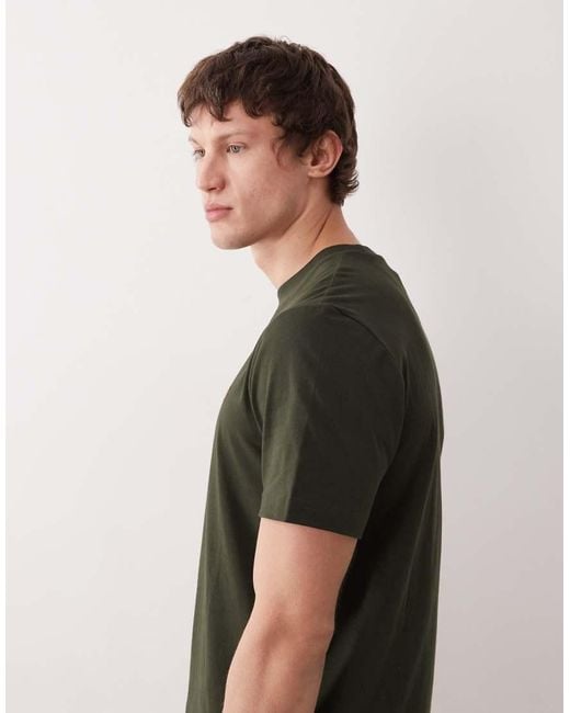 Farah Green Danny Short Sleeve Regular Fit Logo T-Shirt for men