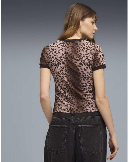 PUMA Gray Essentials Graphics Leo Luxe Slim Tee