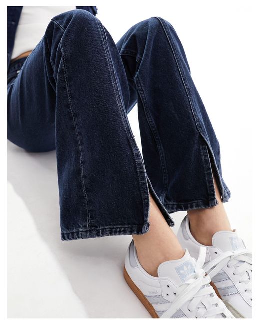 Calvin Klein Blue Authentic Bootcut Front Split Jeans
