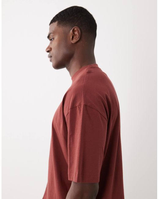 ASOS – basic-t-shirt in Red für Herren