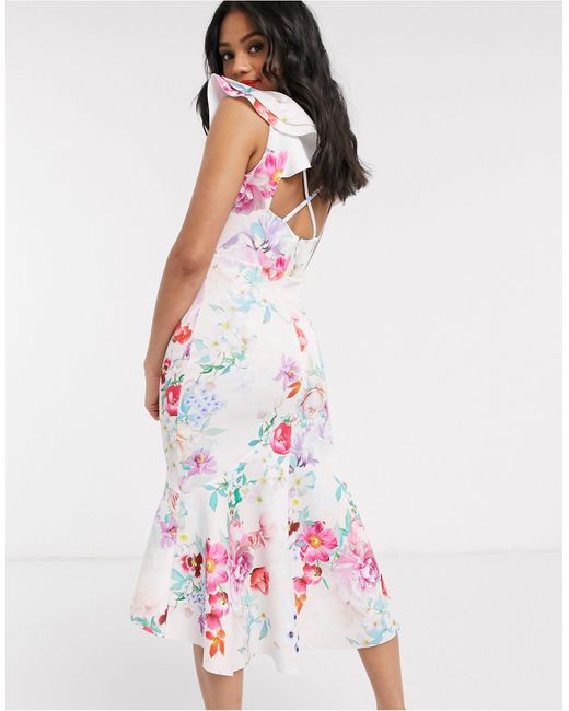 abbey clancy x lipsy high low cowl neck maxi dress