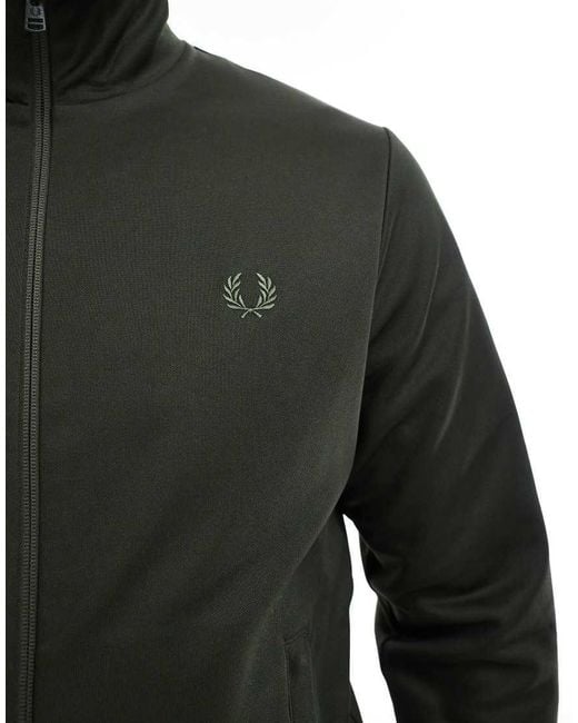 Fred Perry Black Track Jacket for men