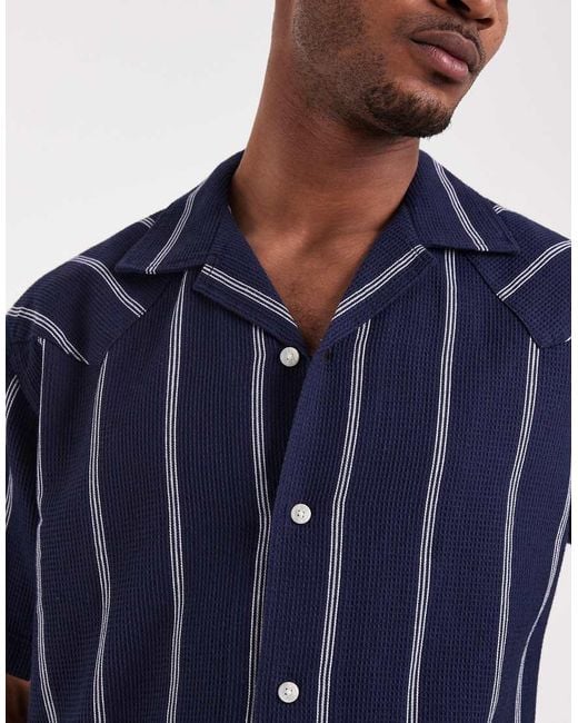 Wrangler Blue Short Sleeve Resort Shirt for men