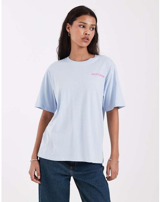 JJXX White Oversized T-Shirt With Floral Print