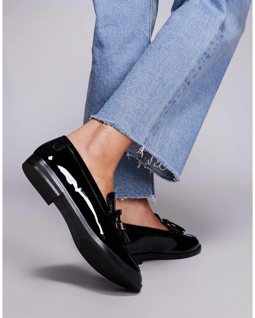 River Island Blue Tassel Loafers