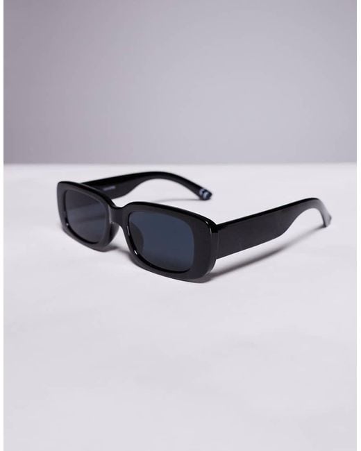ASOS Black Chunky Rectangle Sunglasses for men