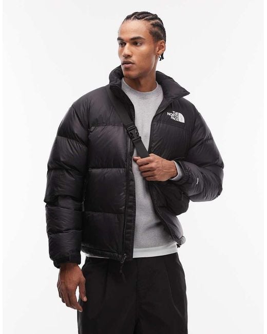 The North Face Gray Retro Nuptse Down Puffer Jacket for men