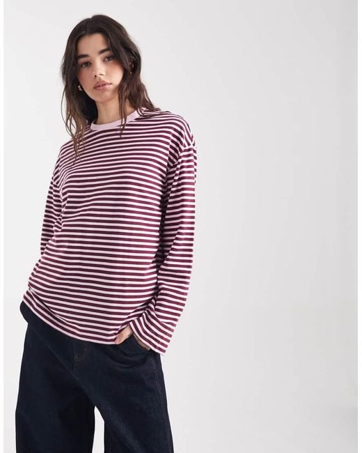 Pieces Purple Long Sleeve T-shirt