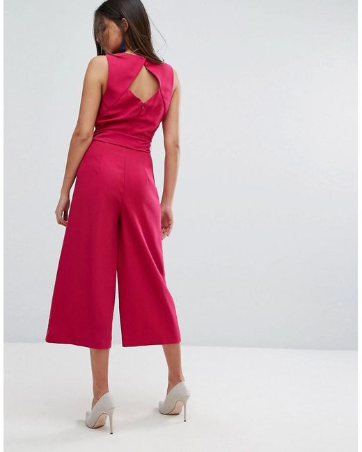 Warehouse open back sales culotte jumpsuit