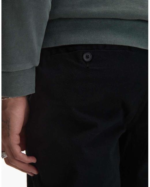 Topman Black Slim Chino Trousers for men