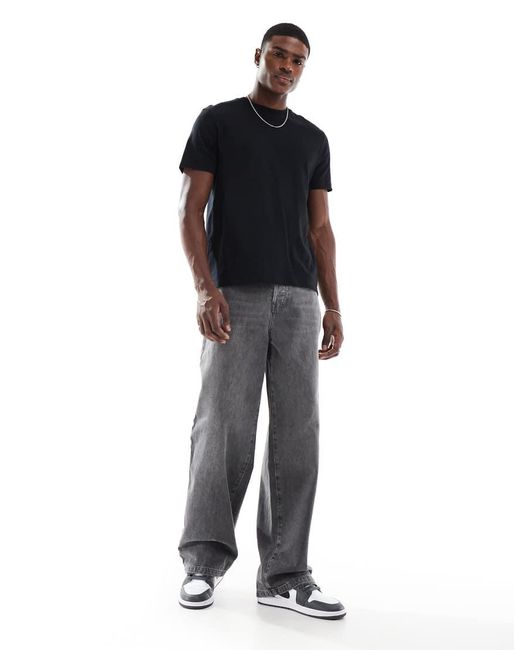 ASOS Black Essentials Regular Fit T-Shirt for men