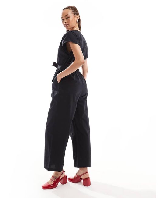 Monki White Jumpsuit With Tie Waist