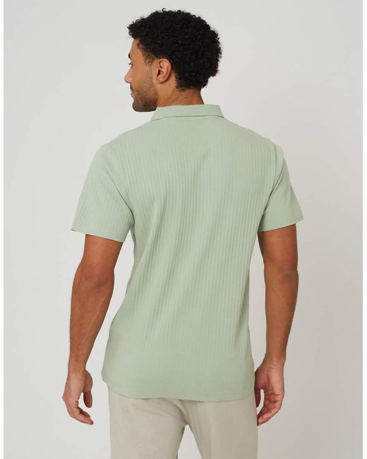 Brave Soul Green Trophy Neck Polo Shirt for men