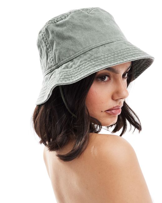 & Other Stories White Drawstring Bucket Hat
