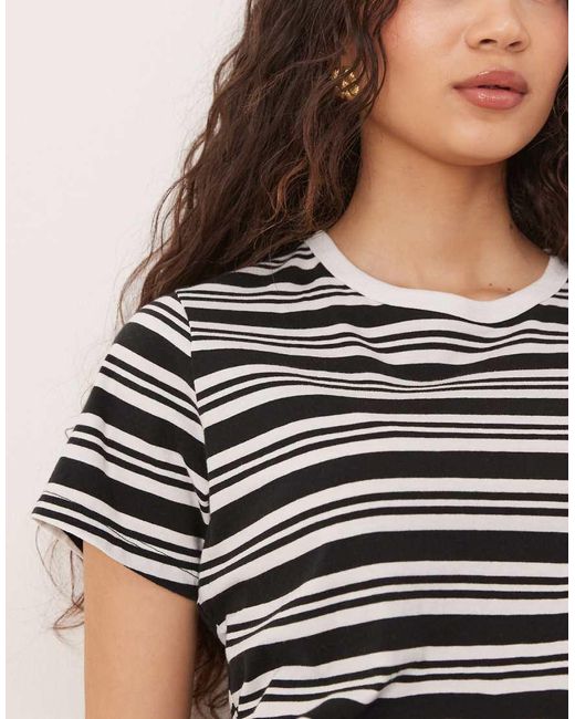 Abercrombie & Fitch Gestreept T-Shirt Met Korte Mouwen in het Black