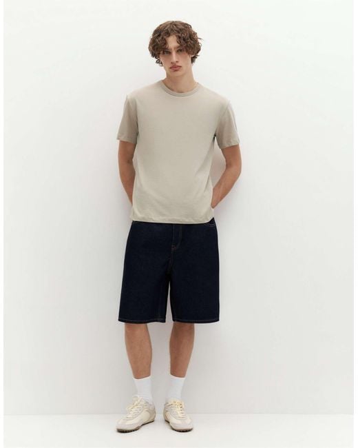 Pull&Bear – basic-t-shirt in Natural für Herren