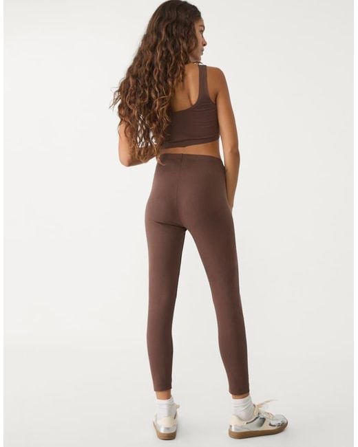 Ribbed Leggings Leggins Acampanados Stradivarius Seamless Leggings