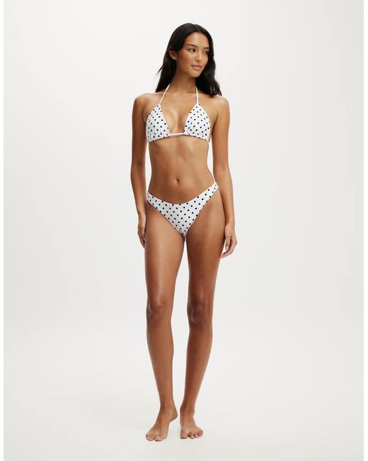 Cotton On White String Triangle Bikini Top