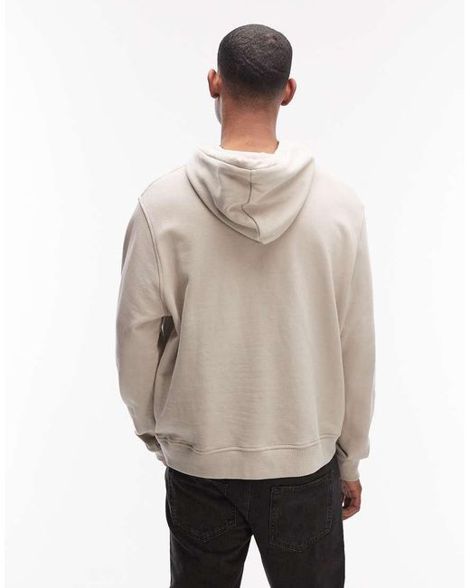 AllSaints Natural Asher Logo Hoodie for men