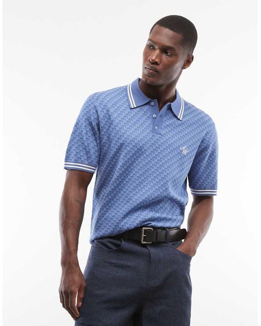 Alma de Ace Blue Rivea Polo Shirt for men