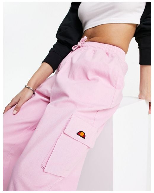 Trazzal - pantaloni sportivi oversize di Ellesse in Pink