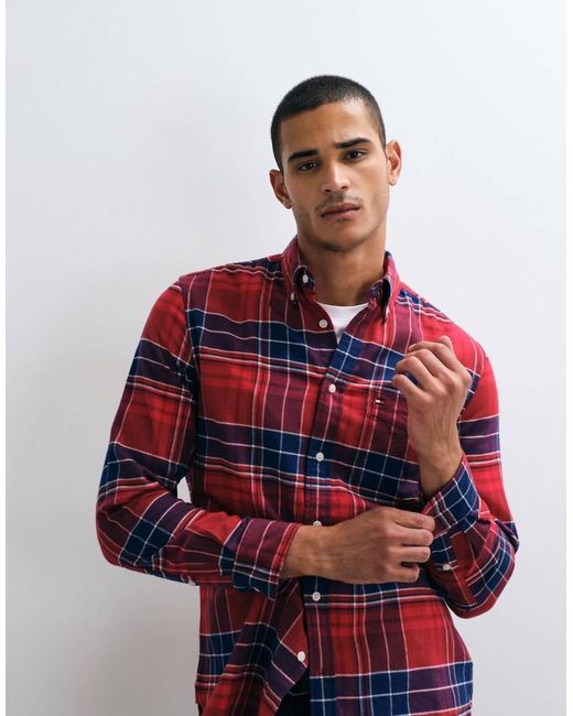 Tommy Hilfiger Red Flannel Shirt for men