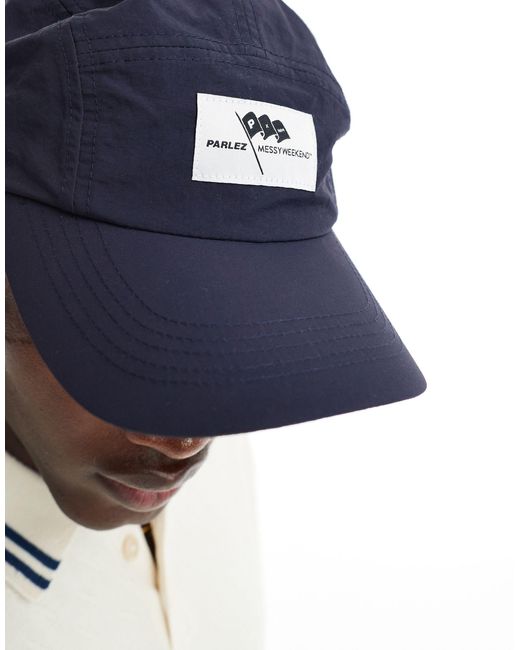 Parlez White X Messy Weekend Ripley Nylon Cap With toggle Back for men