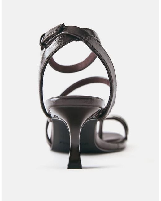 Pull&Bear White Heeled Sandals With Strap Detail