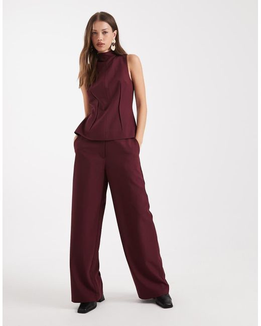 ASOS Red Tailo High Neck Top