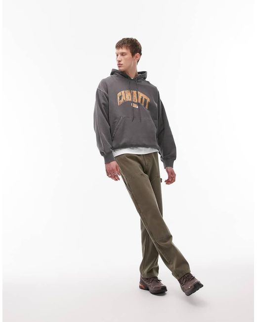 Sudadera Lavado Con Capucha Y Estampado Gráfico De Biblioteca De Carhartt de hombre de color Gray