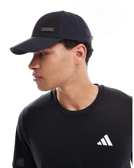 Adidas Originals Black Adidas Training Baseball Cap With Metal Tab
