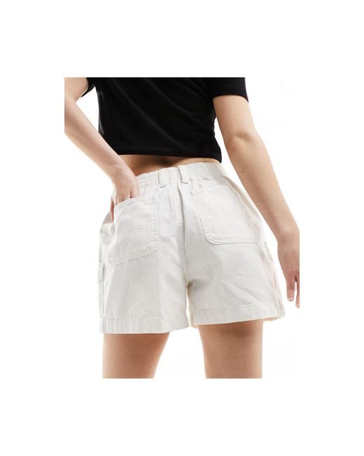 Pantalones cortos blanco hueso estilo cargo sidewalk Vans de color Black