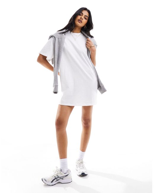 ASOS White Oversized Mini T-shirt Dress