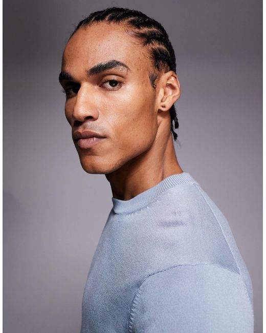 Pull ras River Island pour homme en coloris Blue