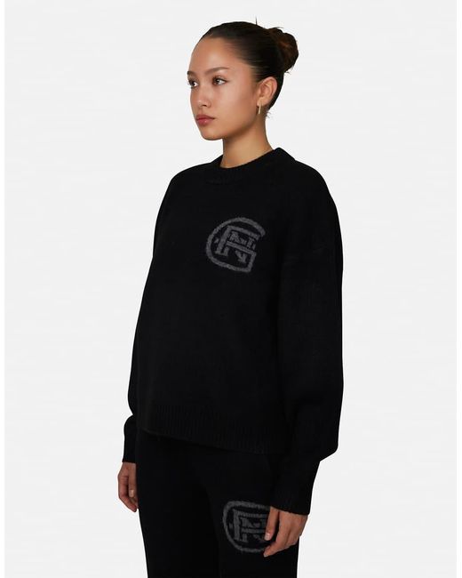Good For Nothing Black Relaxed Knitted Sweatshirt