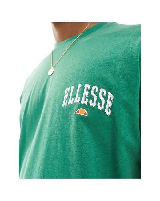 Camiseta con estampado trasero universitario harvardo Ellesse de hombre de color Green